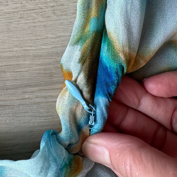 NWT Rays for Days Free People Wisteria Watercolor Midi Dress Blue Size S Small - Picture 13 of 15